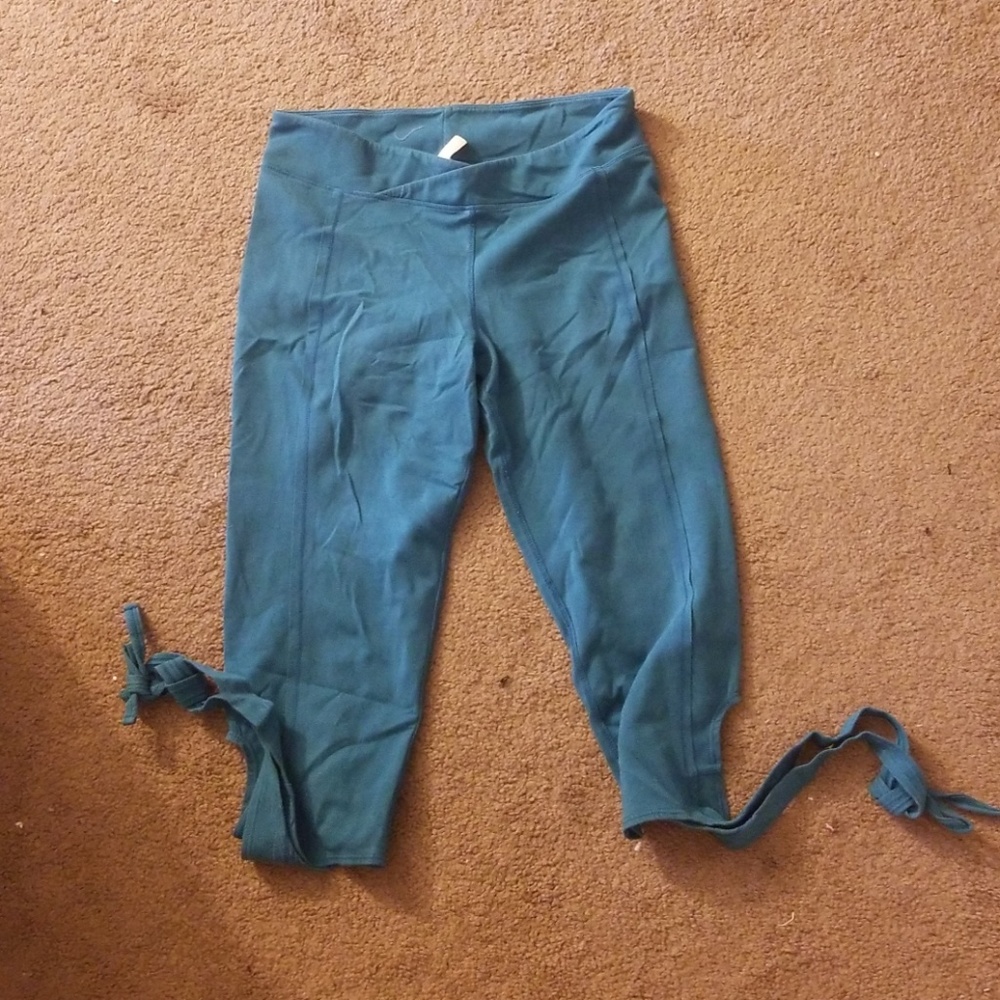 Free people turn out wrap legging in teal size M